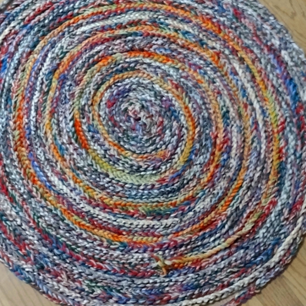 Rug handmade braided
